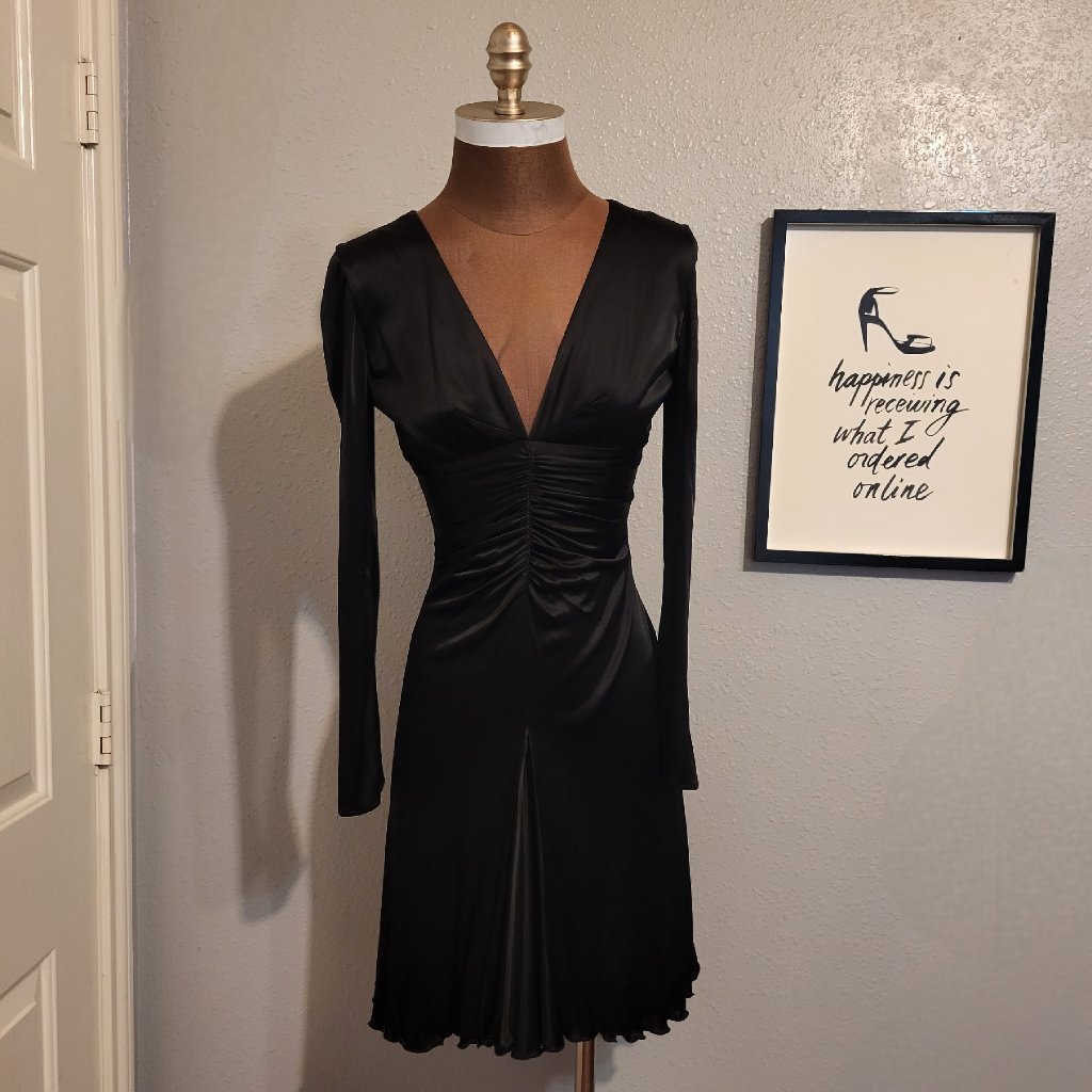 Versace Deep V-Neck Dress